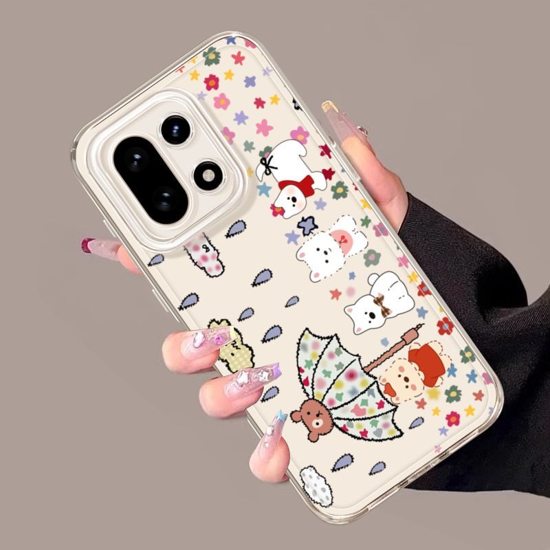 Hoa Puppy Thích Hợp OnePlus 15T Ốp Lưng Điện Thoại Phong Cách Mới 1Plus 15 Trong Suốt Chống Sốc 13T 