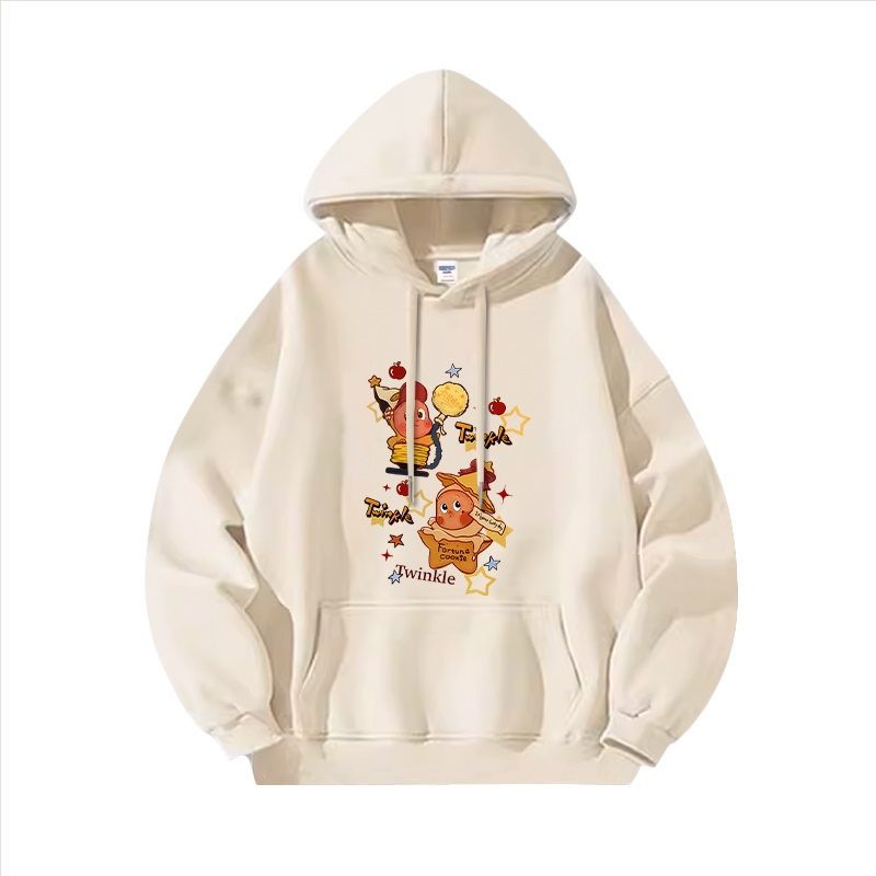 [Mũ trẻ em hoạt hình T] We Are All Stars 1 Áo có mũ trùm đầu dày Lớp lót lông cừu mùa thu Bubble Mar