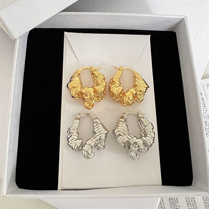 Spot Goods#New BV Triangular Colorful Enamel Earrings Trendy Brand Minimalist Brass Gold-Plated Ear 