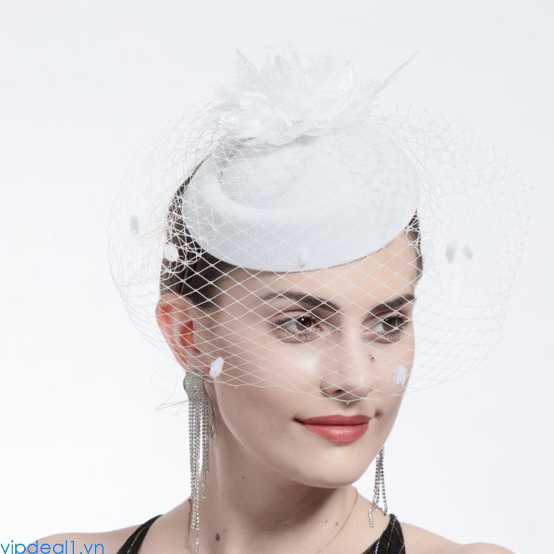 Vipdeal1 Sáng Tạo Nữ Halloween Cosplay Băng Đô Quấn Tóc Lông Vũ Tinh Tế Hình Hoa Deco