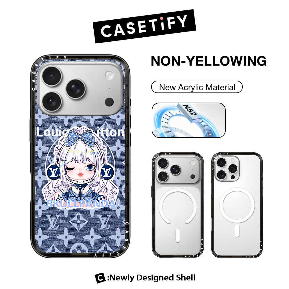 CASE Denim Molly Acrylic Mới Có Từ Tính Cho IPhone 17 Pro Max / 17 16 15 14 13 Pro Max Vỏ Bảo Vệ Chố