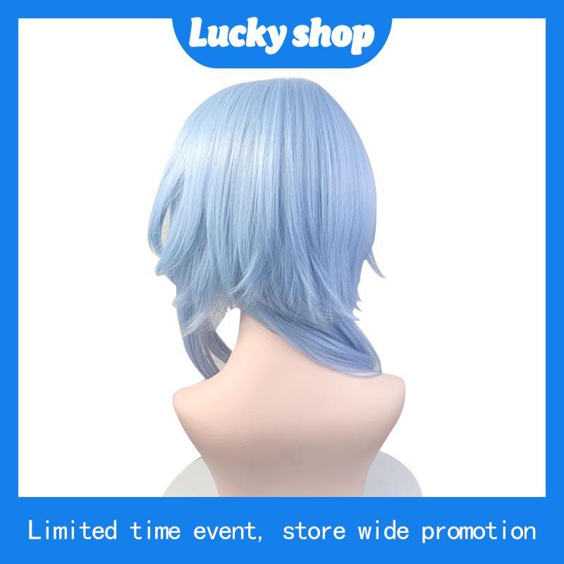 Manmei Genshin Impact Ksato Ayato Cosplay Wig Simulation Sca Blue Gradient Hair Heat Resistant Synth