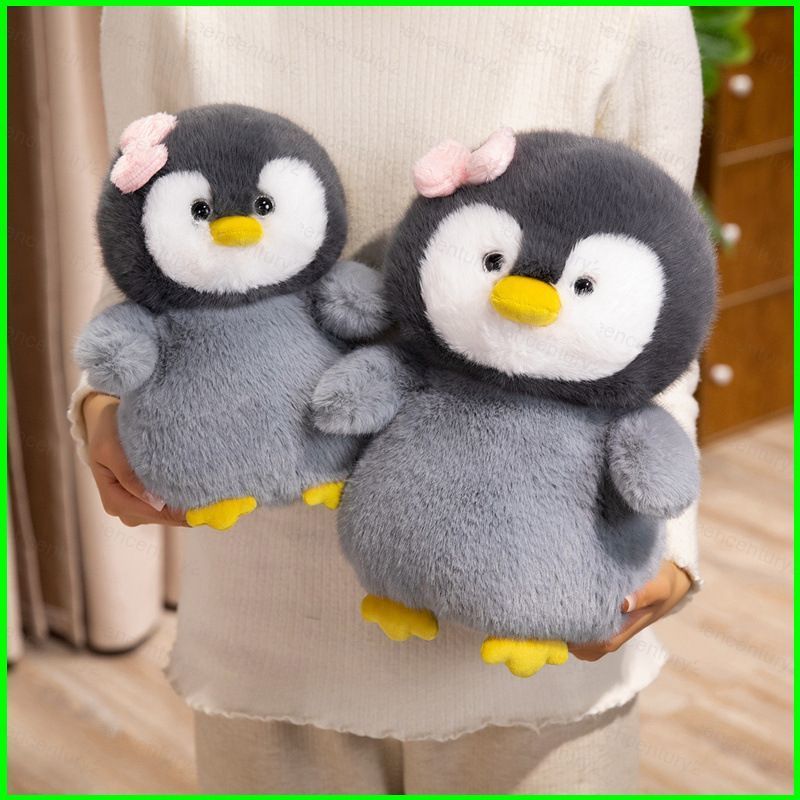 GC Penguin Plushie Bowknot Hoạt Hình Sang Trọng Đồng Hành Đồ Chơi Búp Bê Cho Bé Gái