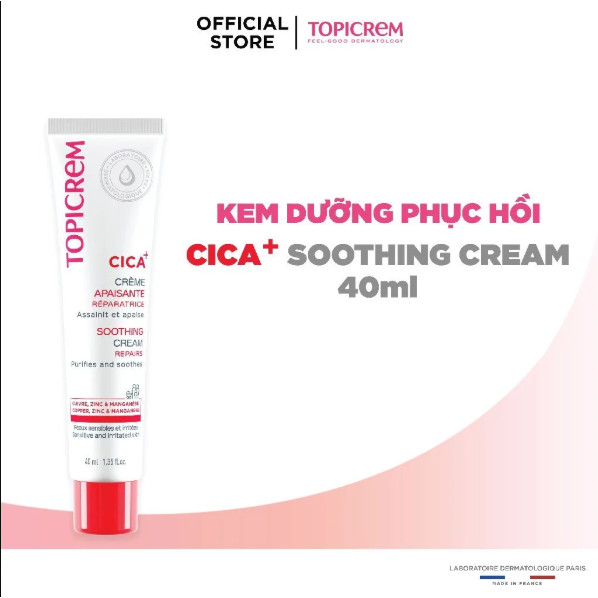 [KOL Live] Kem dưỡng TOPICREM CICA+ SOOTHING CREAM 40ML