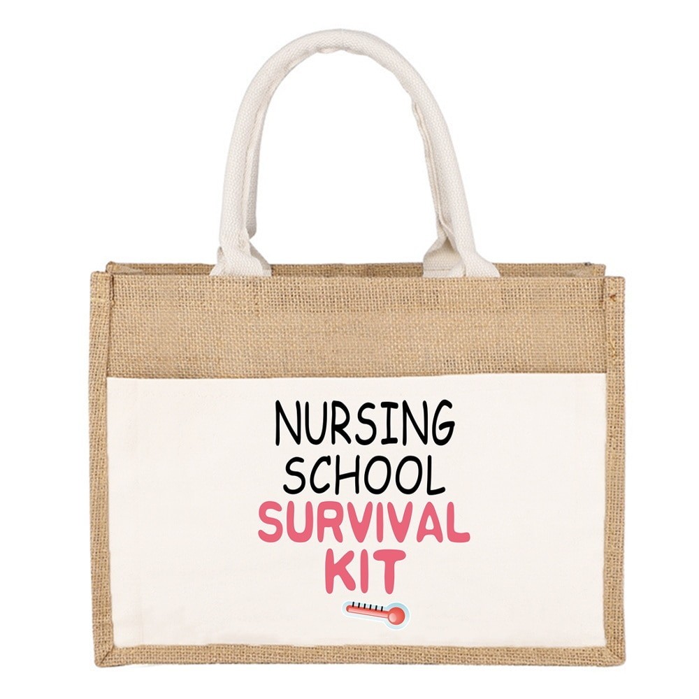 Jute Bag Sacks Linen Bags Women Shopping Bag Nurse Theme Pack Designer Tote Bags