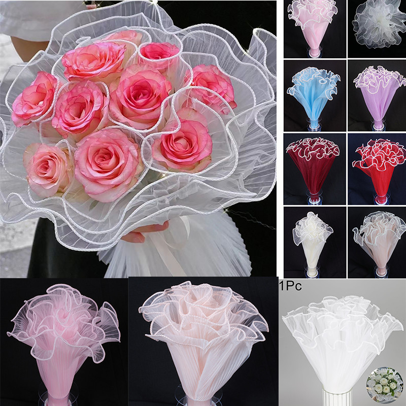4Yards x 28cm Phụ kiện gói ren hoa lãng mạn thanh lịch để đóng gói quà tặng