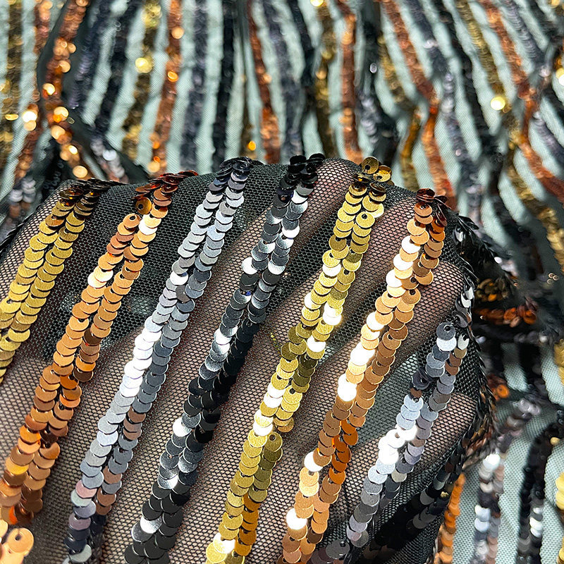 Cân Cá Lật Sequin Vải Sân Khấu Mặc Gối Thời Trang Vải Sequin 5MM Lật Sequin Vải