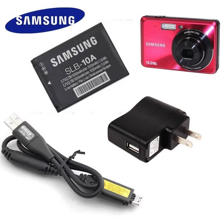Pin SLB-10A + Sạc + Cáp Dữ Liệu Thích Hợp Cho Máy Ảnh Samsung PL50 PL51 PL55 PL60 PL65