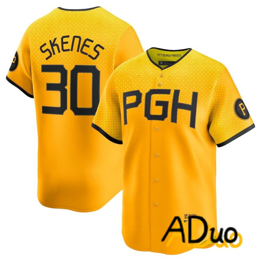 Áo thun Pittsburgh 3 Cướp biển Paul Skenes Gold City Connect Baseball