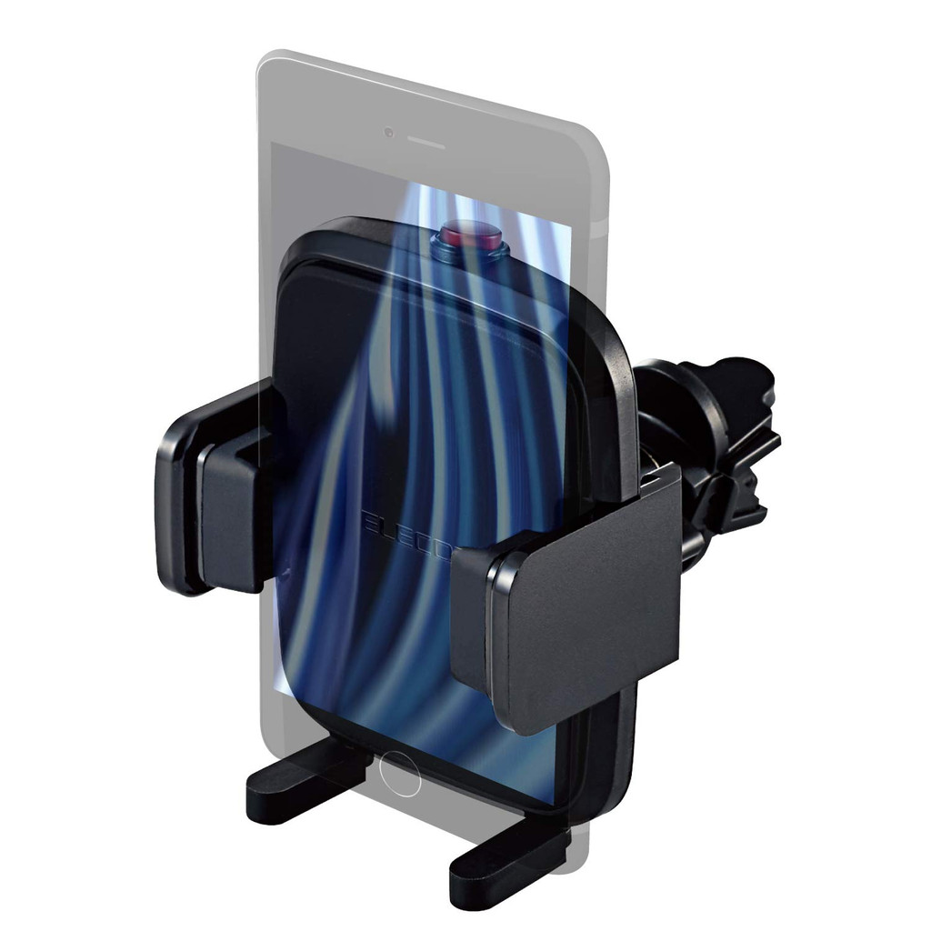 Giá đỡ điện thoại trên xe hơi Elecom (ELECOM) loại gắn lỗ thông gió điều hòa, màu đen P-CARS12BK