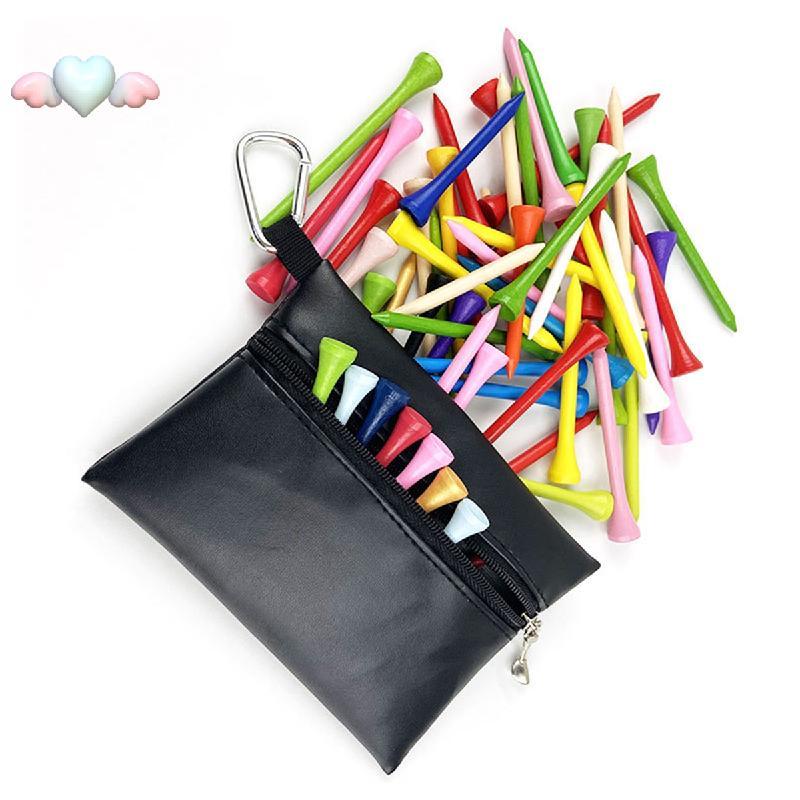 Golf Tee Túi Bảo Quản Phụ Kiện Golf Túi Thắt Lưng Golf Tee Tổ Chức Với Carabiner Đen Golf Tee Mang T