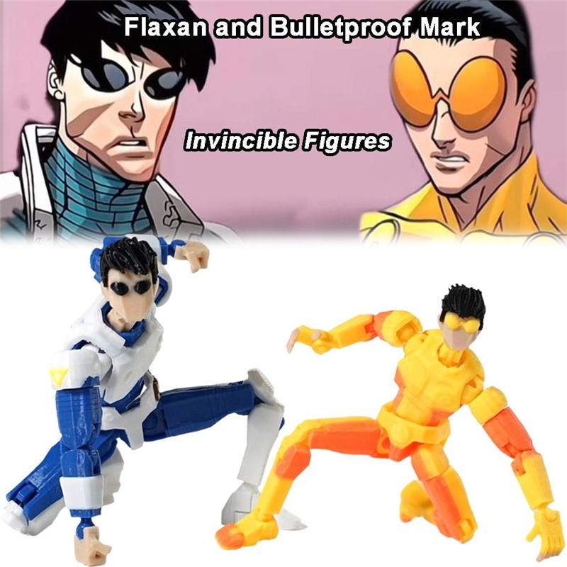 Flaxan Mark Chống Đạn 3D In Hình Nhân Vật Hành Động Dummy13 Invincible 3.0 Nhân Vật Đa Năng Shapeshi