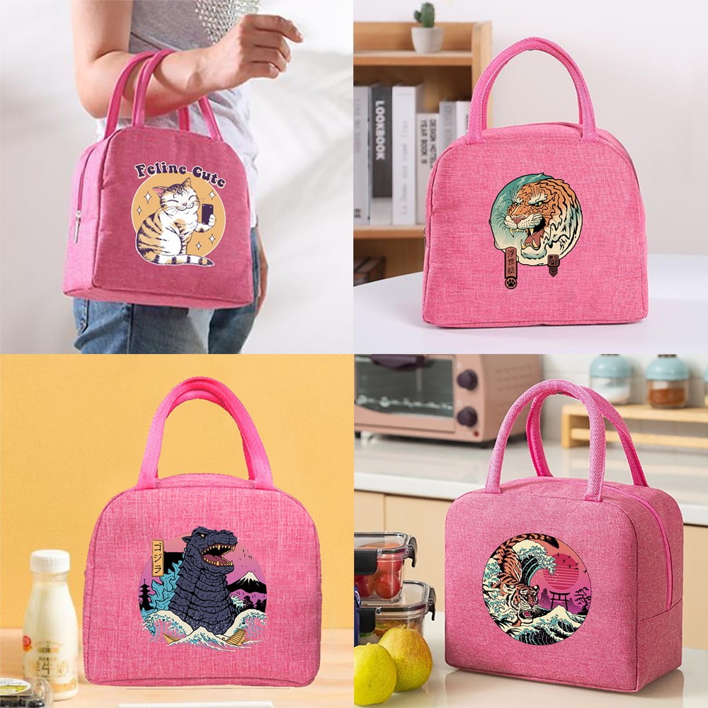 Leak-proof Insulated lunch bag handbag lunch bag In stock Outdoor picnic Thickened Student portable 