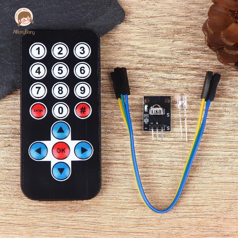 ABongBang 1 Bộ HX1838 Mô-đun điều khiển từ xa hồng ngoại không dây Mô-đun thu hồng ngoại DIY Kit HX1