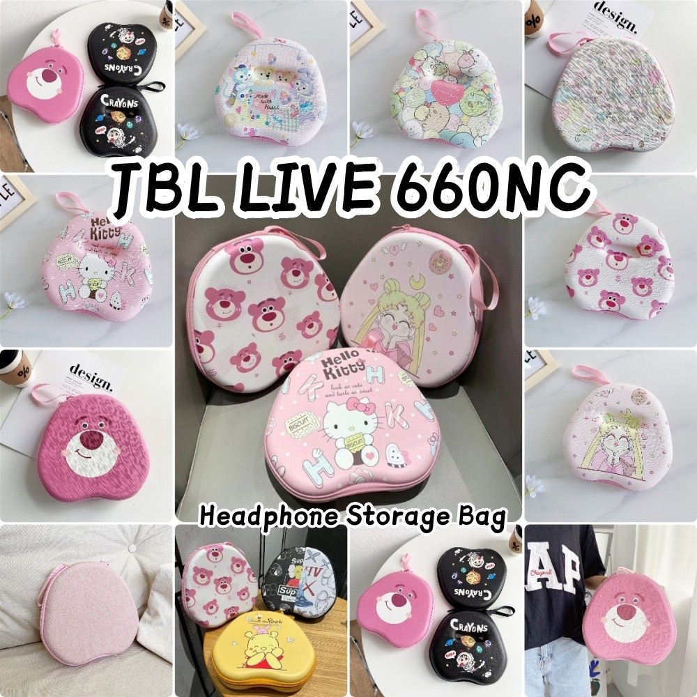 [Giao hàng nhanh] Dành cho hộp đựng tai nghe JBL LIVE 660NC Phim hoạt hình Túi đựng tai nghe đơn giả