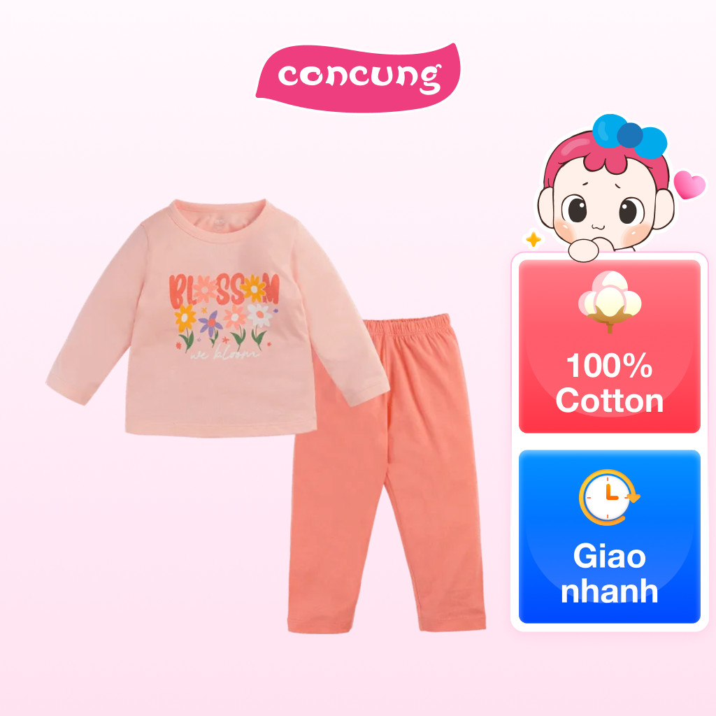 Bộ bé gái dài Animo Easy HN1124095 (2Y,Hồng)