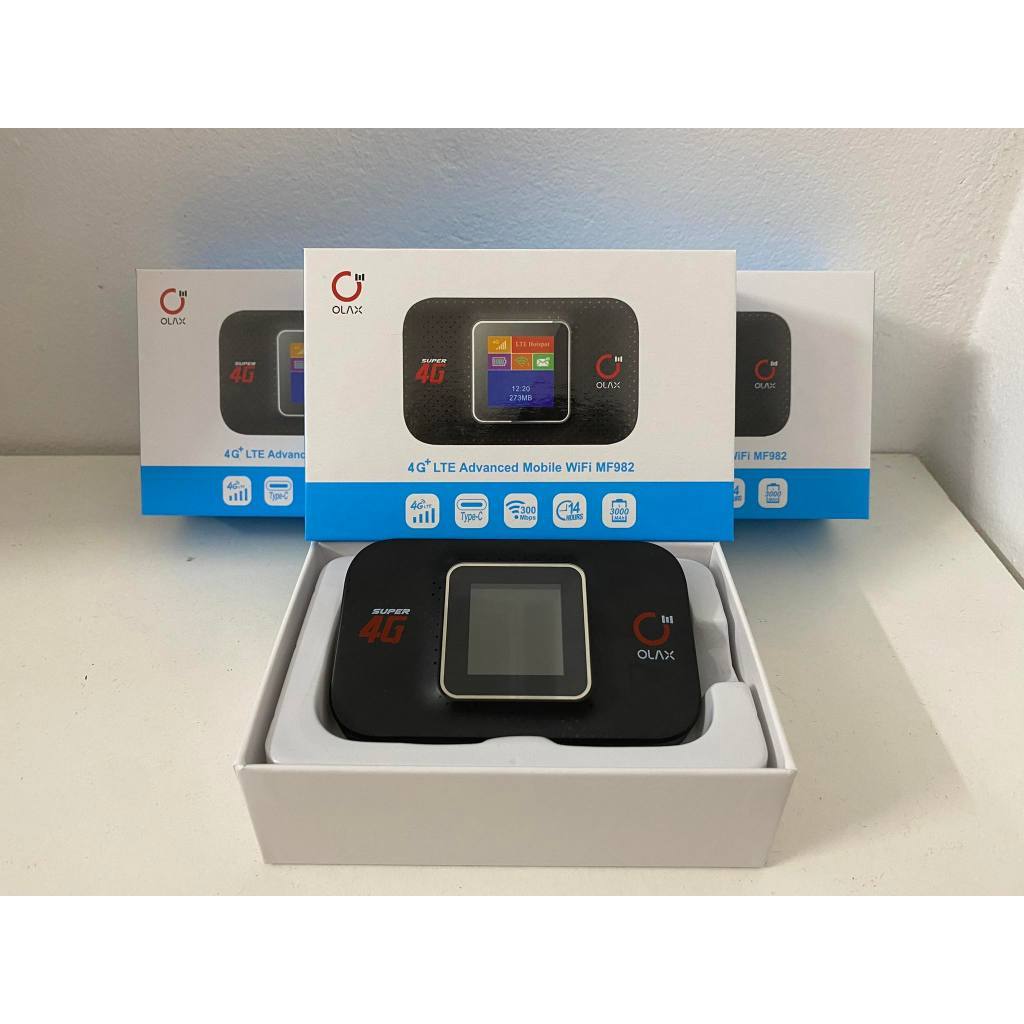 Bộ phát wifi di động bằng sim 4G LTE Olax MF982 có màn hình led pin trâu siêu khoẻ OIU