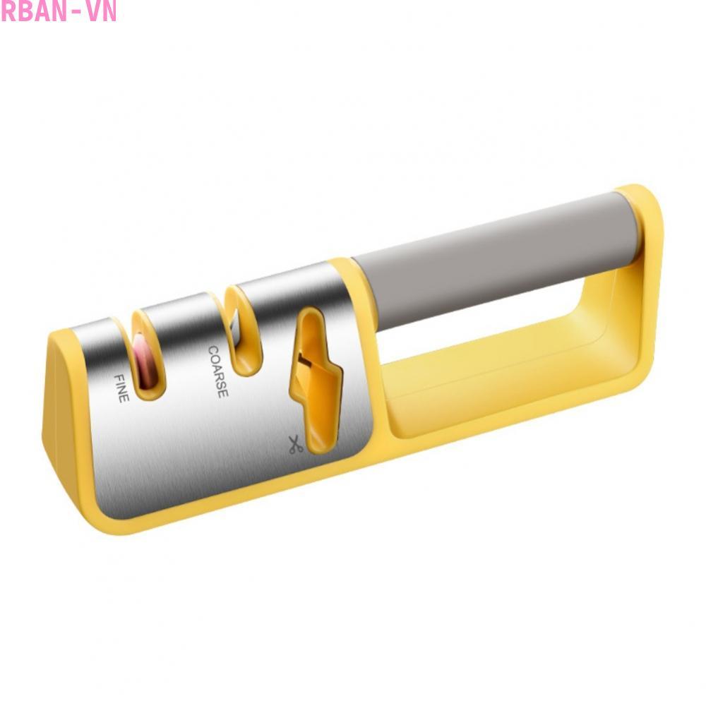 Multifunctional Kitchen Knife Sharpener Two Stage with Nonslip Handle for Safety
