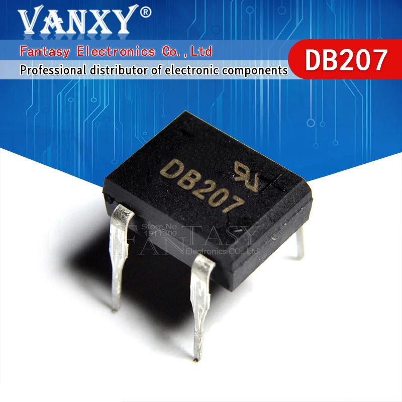 10 Chiếc DB207 DIP DIP-4 Cầu Chỉnh Lưu 1000V 2A DB104 DB157 DB107 DB207S DB107S DF06S DF06 SOP-4 DB1