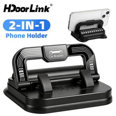 HdoorLink 360° Giá đỡ điện thoại ô tô đa năng có thể xoay được với bảng số Bảng điều khiển điều hướng Giá đỡ ô tô chống trượt