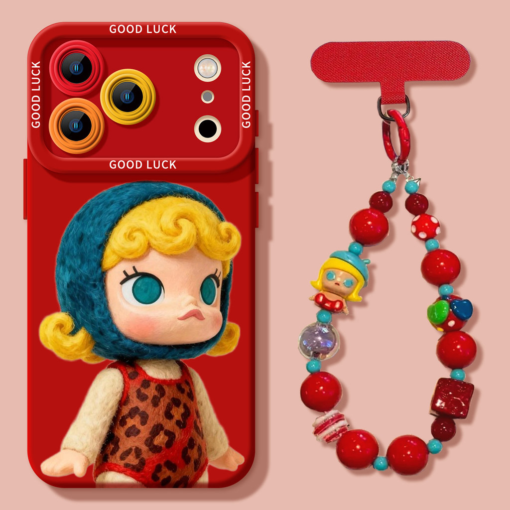 Thích hợp cho iphone17promax Ốp Điện Thoại Màu Đỏ Benming Năm Apple 17 Molly 15 Hoạt Hình 13 Lễ Hội 