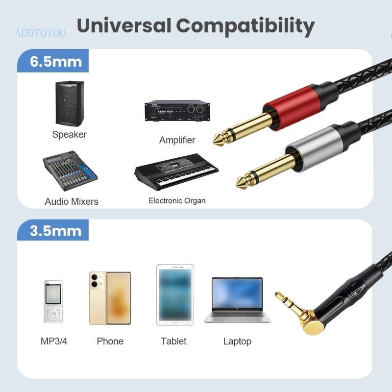 TY 3 5mm Đến Hai 6 35mm Nối Dài 1 8inch Đến 1 4in Cáp Âm Thanh Đơn Cho Nghệ Sĩ Tạo Âm Thanh 30cm 180