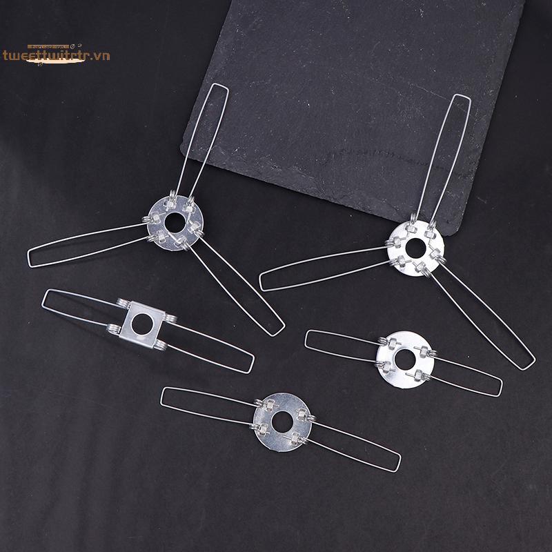 TRTR 4 Cái 2-Forks 3-Forks Kẹp lò xo cố định mạ kẽm Lò xo Bule để cố định tấm chắn đèn DIY cho đèn P