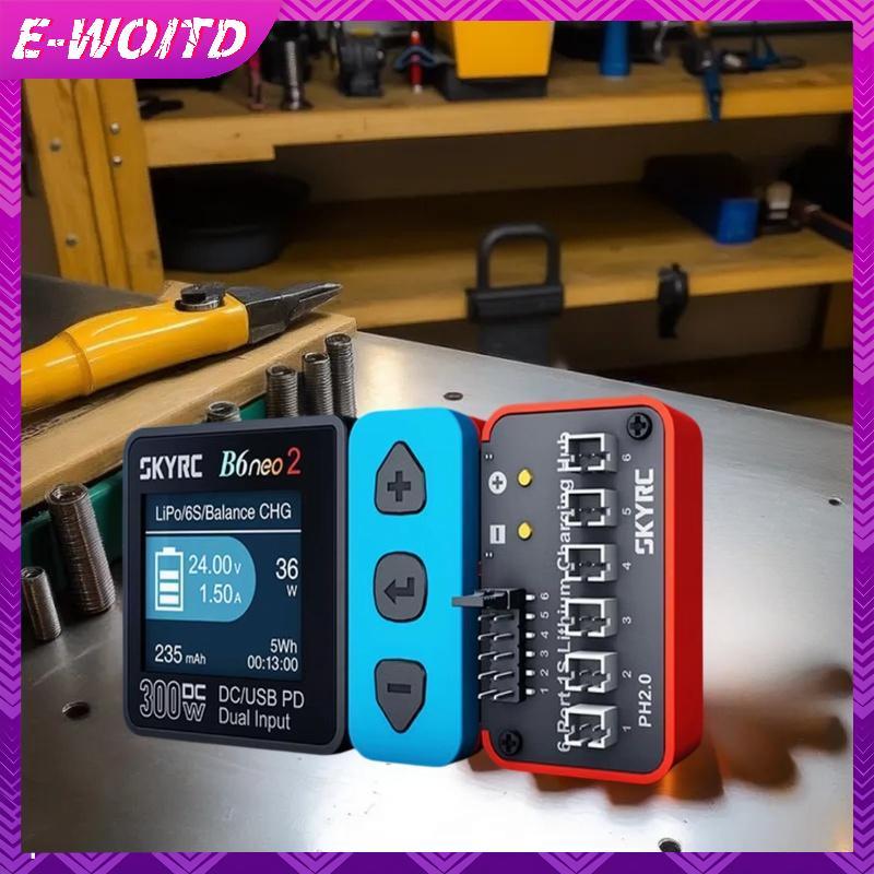 E-WOITD 1 Cái OSH 6 Cổng 1S Trung Tâm Sạc Pin Cho LiPo LiFe Li-ion LiHV Hỗ Trợ B6neo B6neo 2 B6neo +