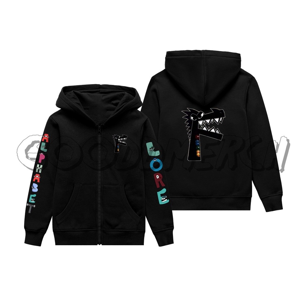 TRẺ EM ZIPPER HOODIE ÁO KHOÁC ALPHABET LORE CHARACTERS THƯ ABCF 🍒 OTHERS