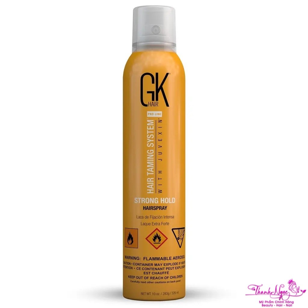 Gôm xịt tạo kiểu cứng tóc GK Hair Strong Hold Aerosol Hairspray 300ml . TN