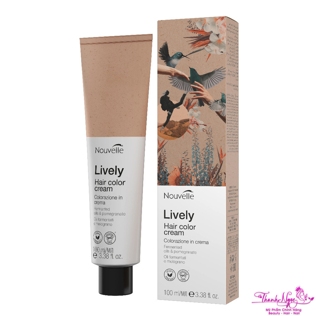 Màu nhuộm thuần chay Nouvelle Lively Hair Color - Ammonia FREE 100ml . TN