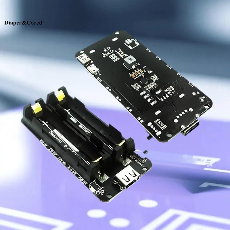 Giá đỡ pin DIAPER & CORED 18650 với mô-đun sạc USB 5V / 2A 3V / 1A cho Raspberry Pi YTH