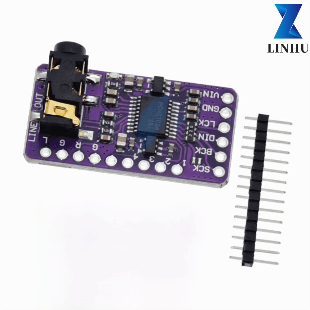 Máy nghe nhạc LINHU PCM5102A I2S, PCM5102A DAC Âm thanh kỹ thuật số I2S Mô-đun máy nghe nhạc, Giao d