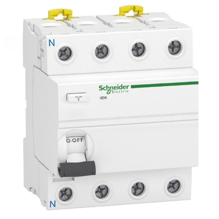 (Freeship) Cầu dao chống dòng rò RCCB 4P - 4.5kA - 30mA - 400VAC - Acti 9 iID K - Schneider- A9R5042