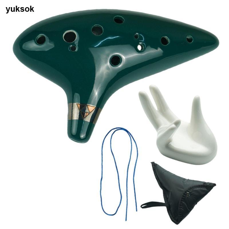Nhạc cụ Ocarina bằng gốm 12 lỗ Nhạc cụ âm thanh cao cấp dành cho người mới bắt đầu Trẻ em Phụ kiện h