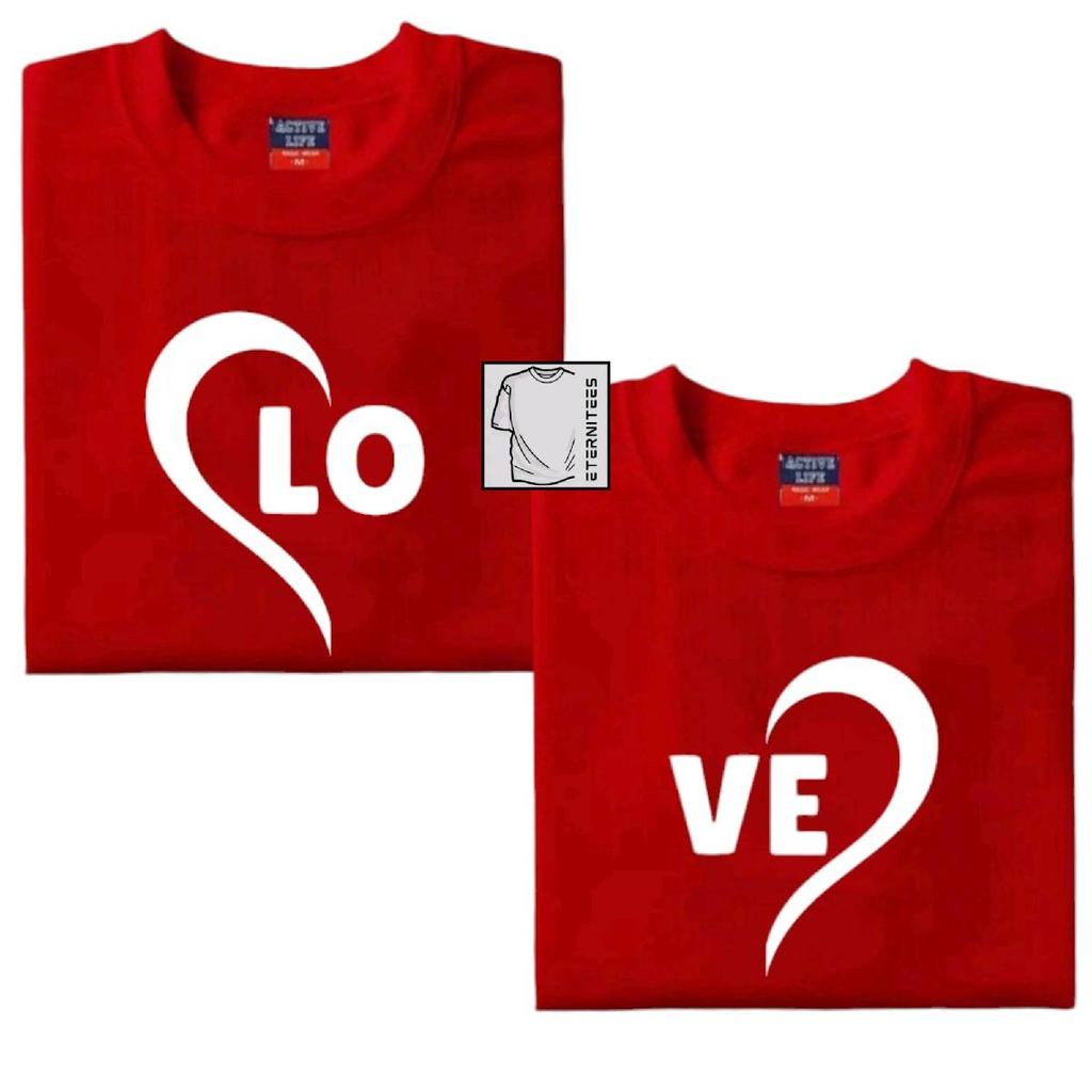Cotton Love Thun Heart Unisex Half Love Đôi Áo