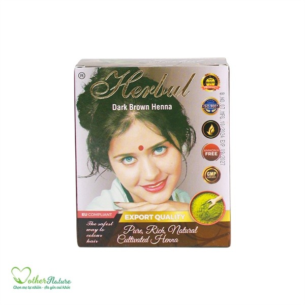 Bột nhuộm tóc hiệu Herbul Brown Henna Powder(màu nâu)