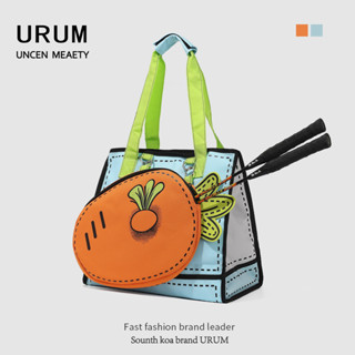 túi tote có khóa kéo túi tote to Túi Cà Rốt URUM Vợt Cầu Lông Túi Đeo Vai Di Động Đa Năng Dung Tích Lớn Túi Tote Nhẹ Túi Vợt