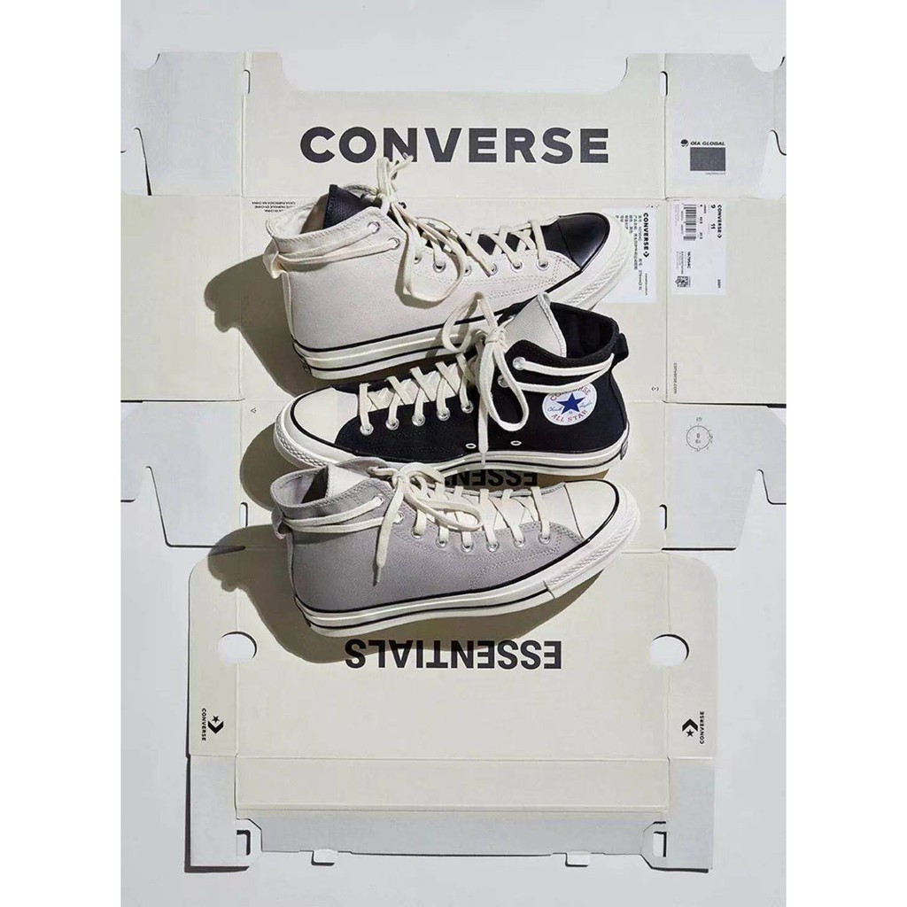 Converse Original Fear of God Chuck70 X FOG Chính Hãng Đen Trắng Xám Chất Lượng Cao Giày Vải Unisex 