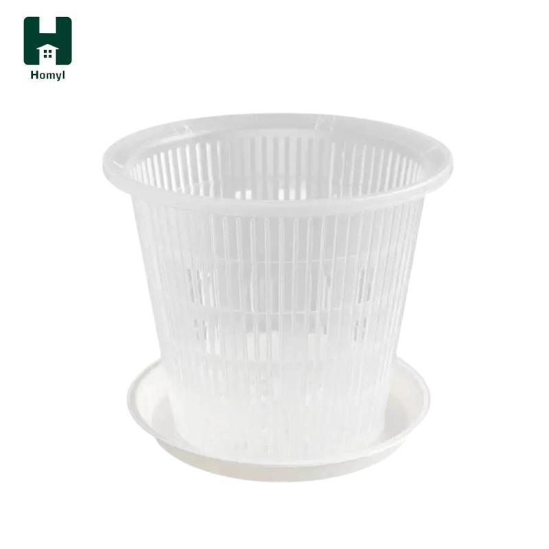 Chậu hoa lan trong suốt Khay tự tưới nước Chậu hoa bằng nhựa trong nhà ngoài trời cho hoa lan