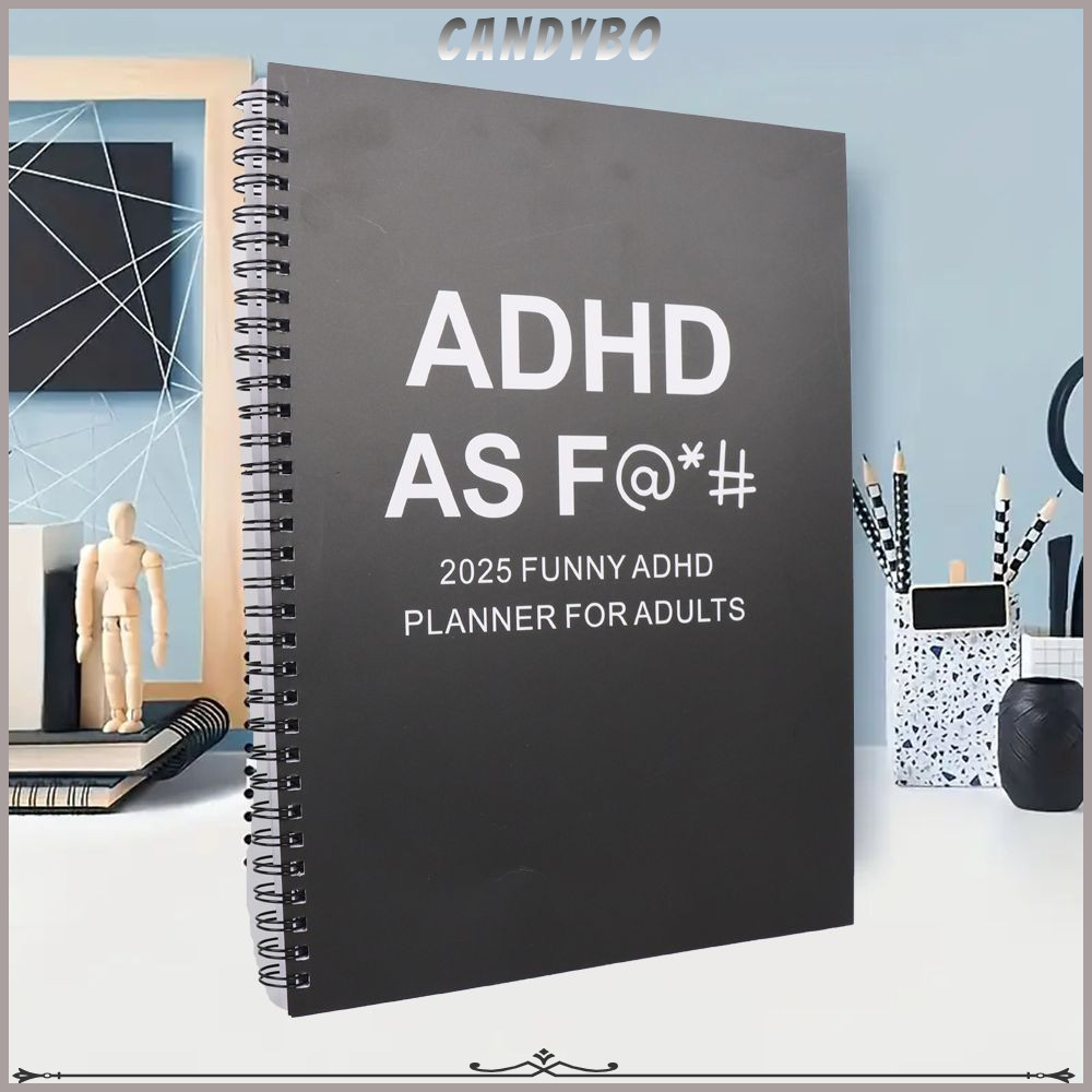 CANDYBO ADHD Planner 2025, Cá Tính Hàng Tháng 2025 Ngộ nghĩnh ADHD Planner, Quà Tặng 12 Tháng Lịch G