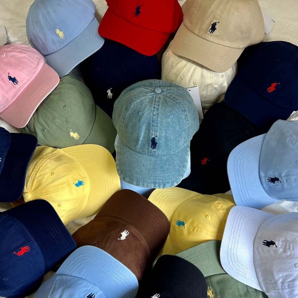 Mã Quét Nhà Máy Chính Hãng Denim RL Ralph Mũ Bóng Chày Nam Nữ Cặp Đôi polo Thêu Pony Nhãn Chống Nắng