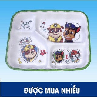 Khay Đựng Thức Ăn 4 Ngăn Dễ Thương Cho Bé. Hoạ Tiết Hoạt hình ngộ nghĩnh . Đức Nhung Store