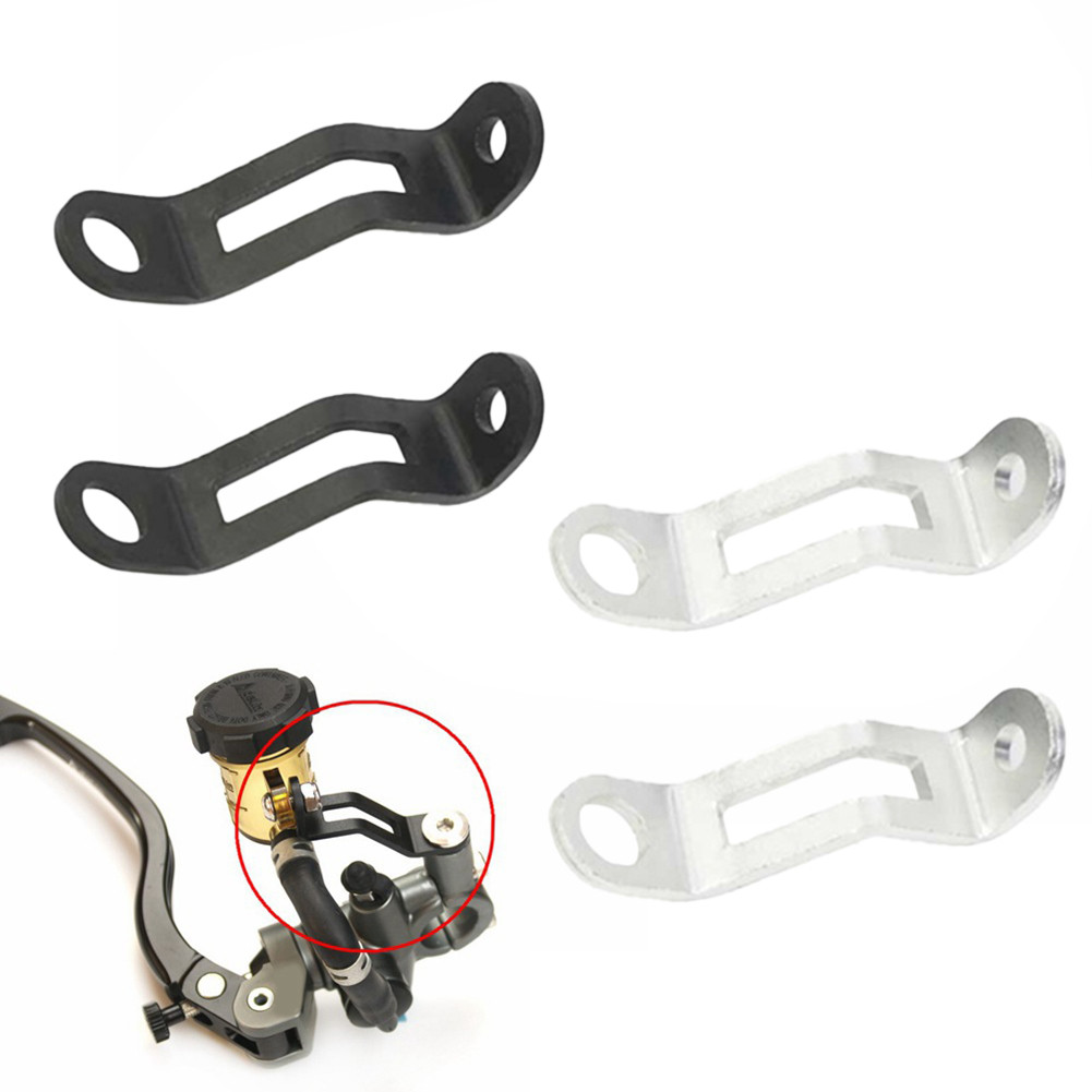 Set of 2 Bracket Holders for Motorcycle Brake Fluid Reservoirs and Cups