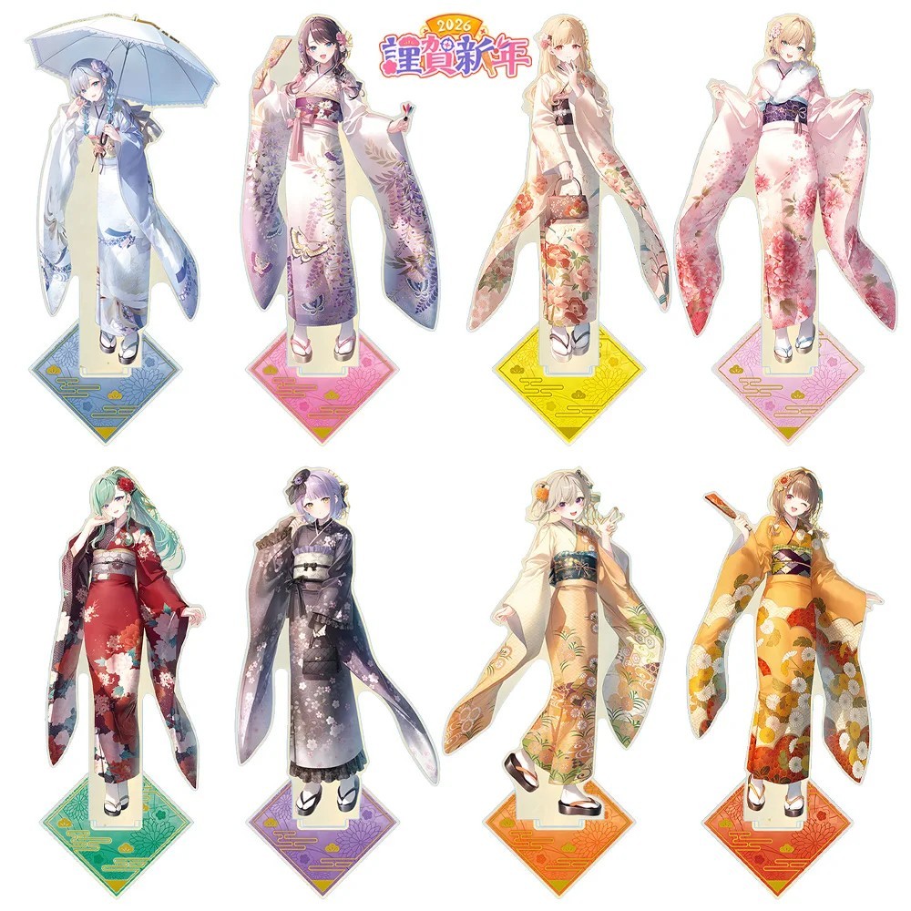 Mô hình Standee Anime VTuber VSPO bản Kimono Năm Mới Kaga Sumire Ichinose Uruha Kurumi Noah Nazuna M