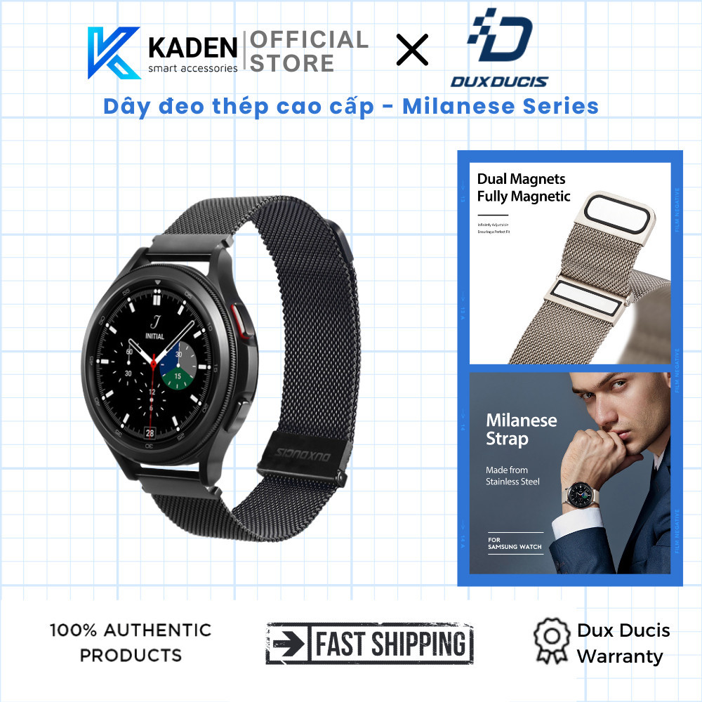 Dây Đeo Thép Dux Ducis Dành Cho Samsung Galaxy Watch 6 / 5 / 4, Huawei Watch GT3 Pro /GT3/GT2, Amazf