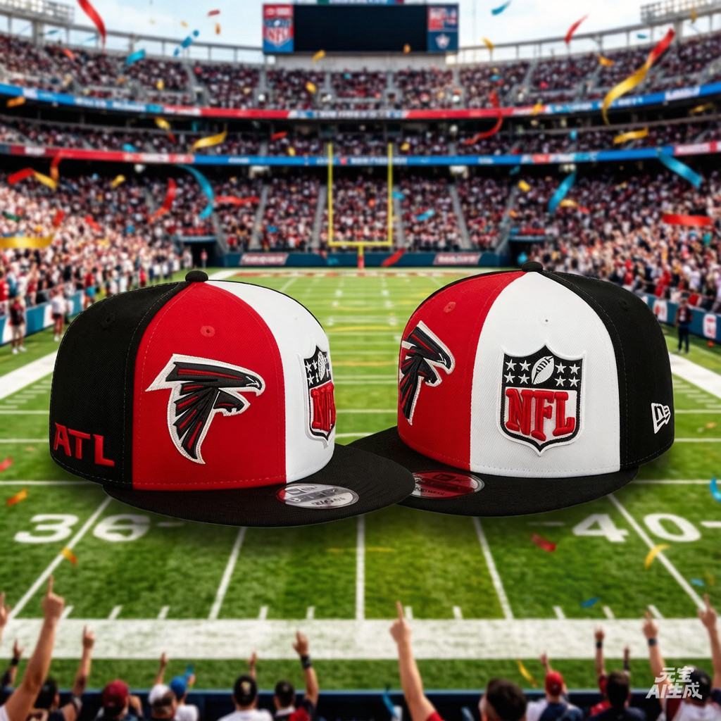 Mũsnapback 9FIFTY Atlanta Falcons 2023 màu đỏ đen, phiên bản sideline có thể điều chỉnh