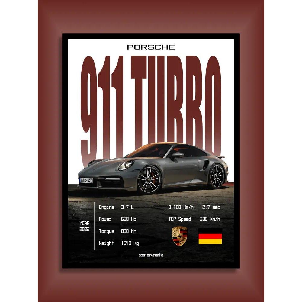 Poster ô tô vải 1 mảnh Porsche 911 Turbo S 992