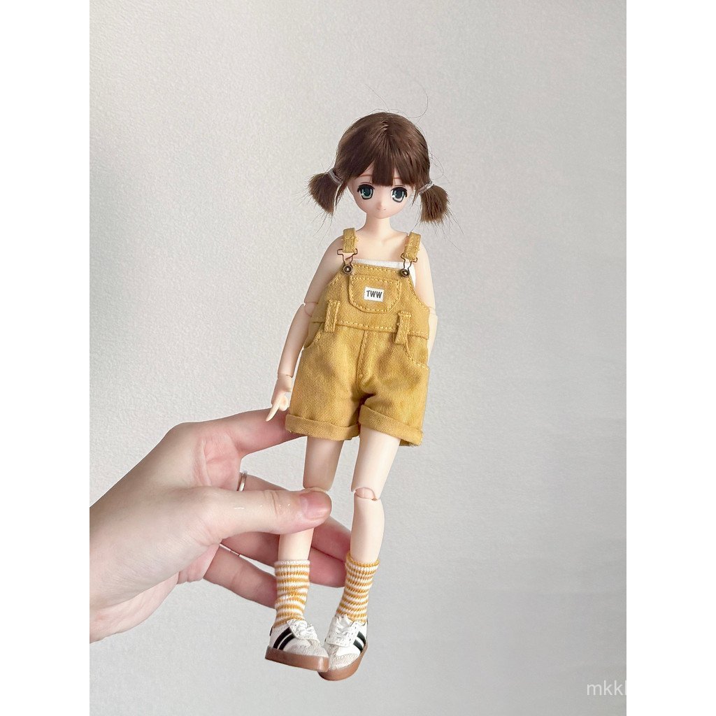 Wado azone Quần short vải nhỏ Quần yếm màu ống Top ob24 Tất sọc blythe