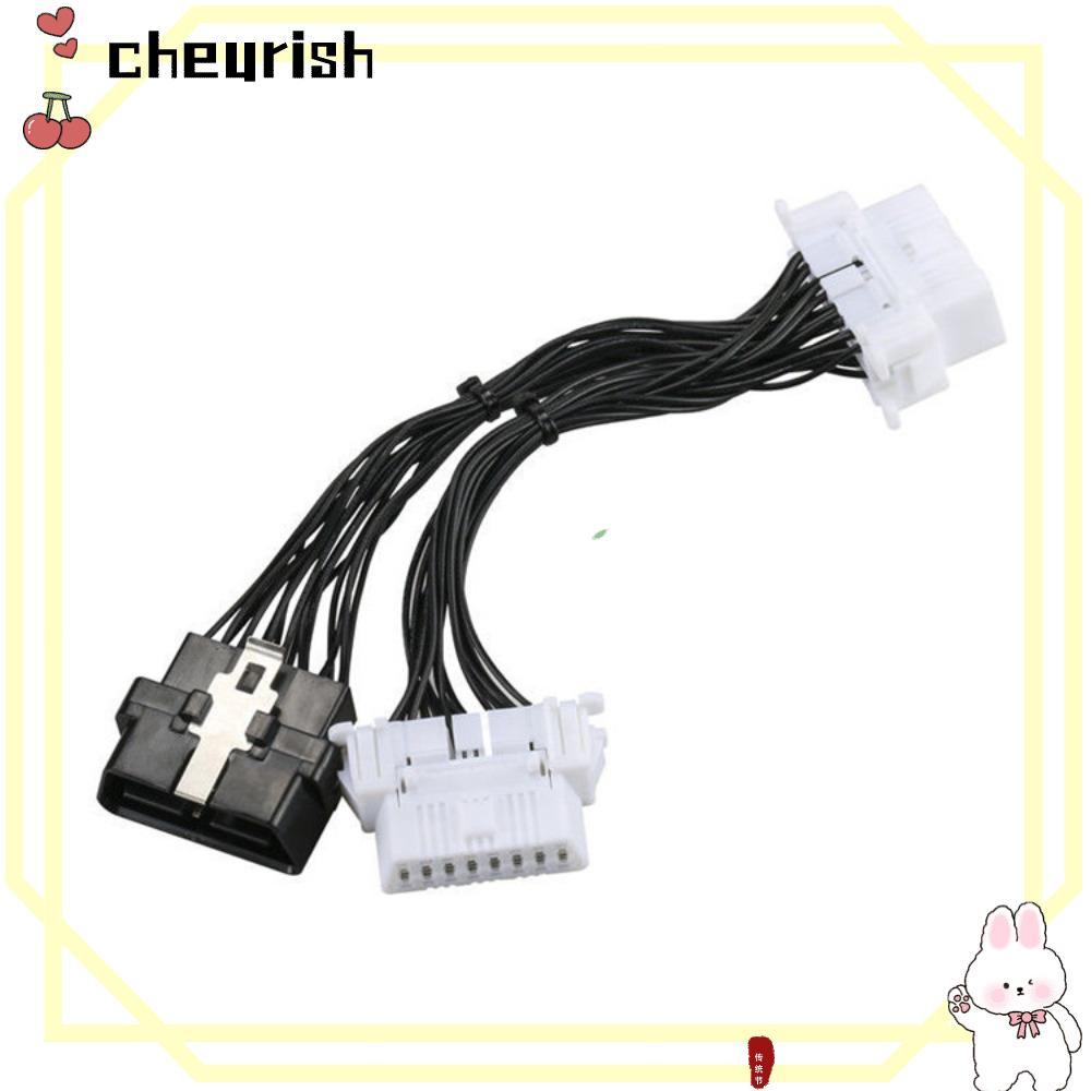 Cáp nối dài bộ chia Obd2 ô tô CHEURISH, Cáp nối dài 15cm Obd2 Một nam sang hai, Ổn định OBD 16 Pin 2